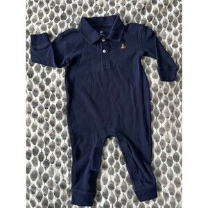 EUC Gap Polo Long Sleeve Coveralls 12-18m